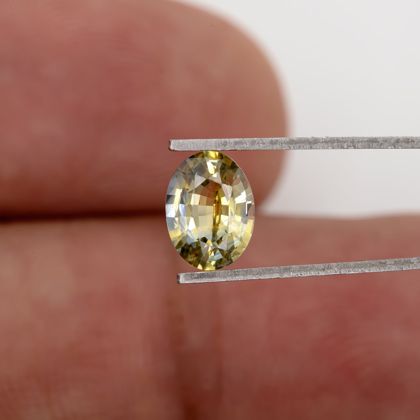 Champagne Yellow and Blue Sapphire | 1.02 Ct Oval Cut Unheated Natural Gemstone | Eye Clean Sapphire for Fine Rings and Designer Jewelry