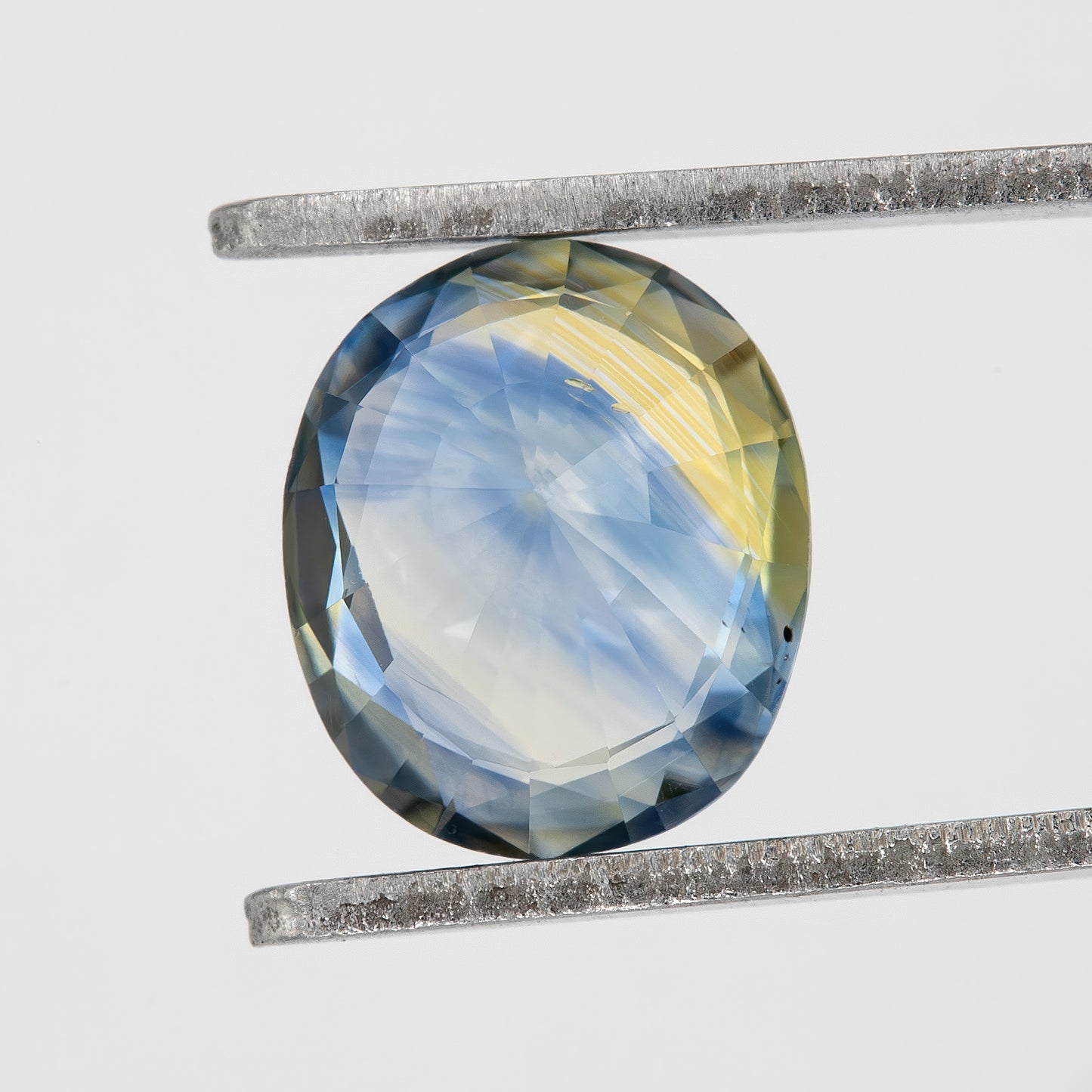 Blue and Champagne Yellow Sapphire | 1.47 Ct Oval Cut Unheated Natural Gemstone | Elegant Center Stone for Fine Jewelry or Rings