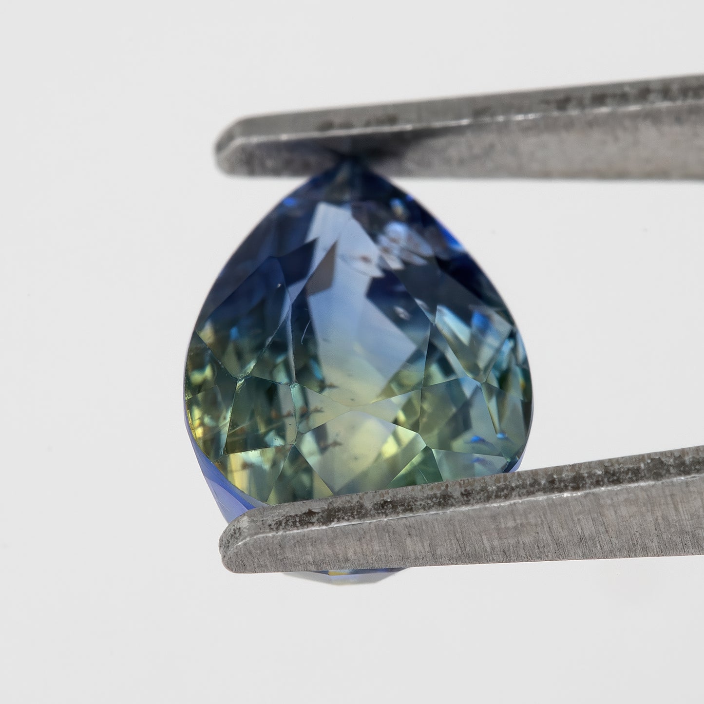 Blue and Champagne Yellow Sapphire | 2.43 Ct Pear Cut Unheated Gemstone | Rare Eye Clean Sapphire for High-End Rings or Pendant Jewelry