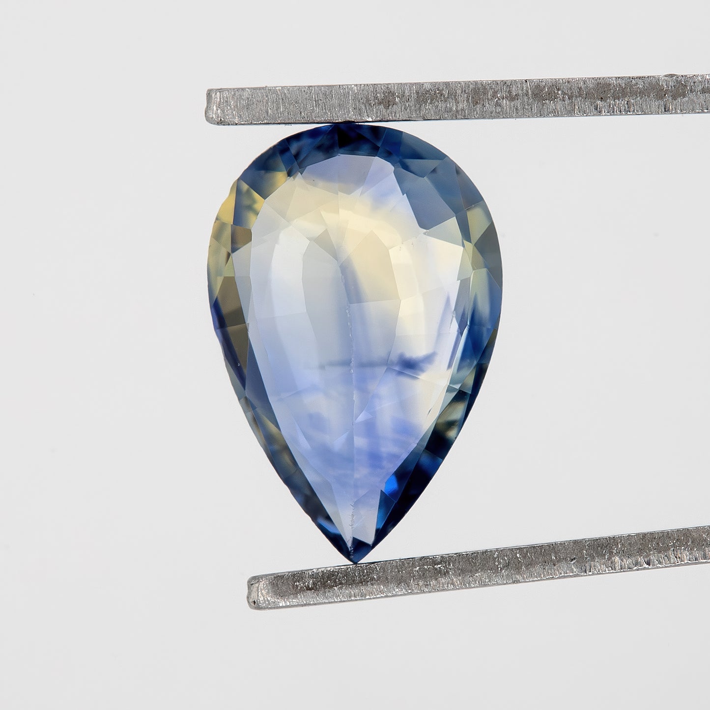 Blue Champagne Yellow Sapphire | 0.95 Ct Pear Cut Untreated Eye Clean Gemstone | Ideal for Engagement Ring or Pendant
