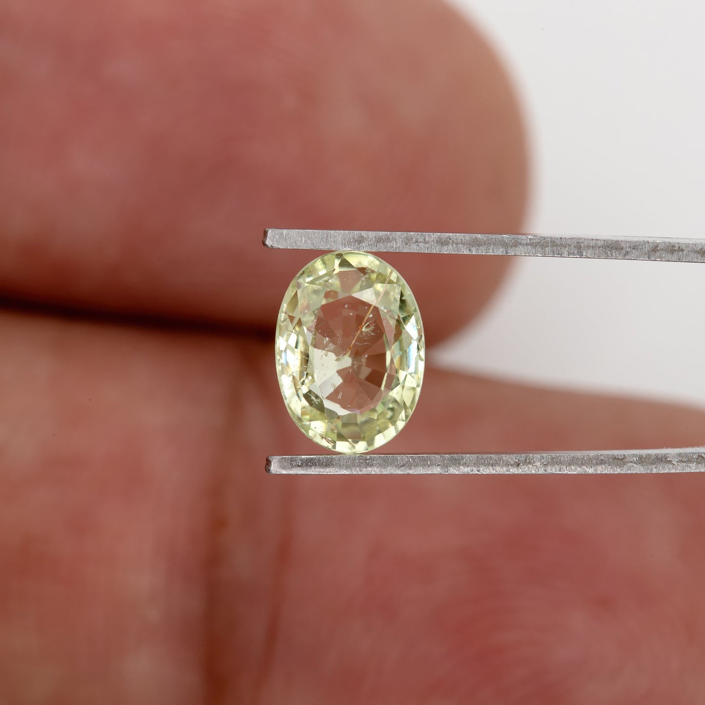 Lemon Pastel Green Sapphire | 1.14 Ct Oval Cut Heated Natural Gemstone | Unique Green Sapphire for Statement Jewelry | Custom Engagement or Cocktail Ring