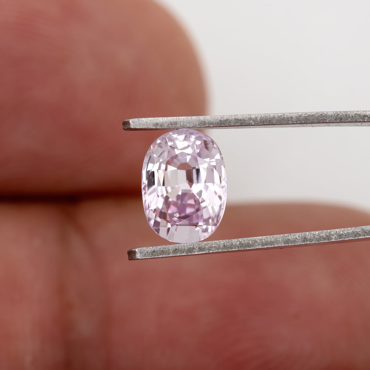 Light Pink Lavender Oval Sapphire | 1.27 Ct Heated Natural Sapphire | Unique Pastel Gemstone with Eye-Visible Inclusions for Fine Jewelry
