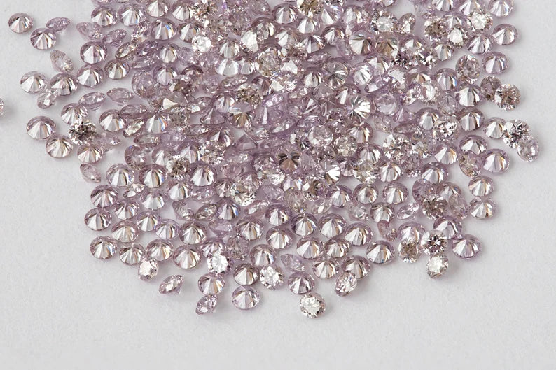 25pcs 1.0mm Fancy Intense Pink Natural Diamonds VS-SI Round Brilliant Selection|Argyle|Custom Jewelry|Pink Diamond|Matching