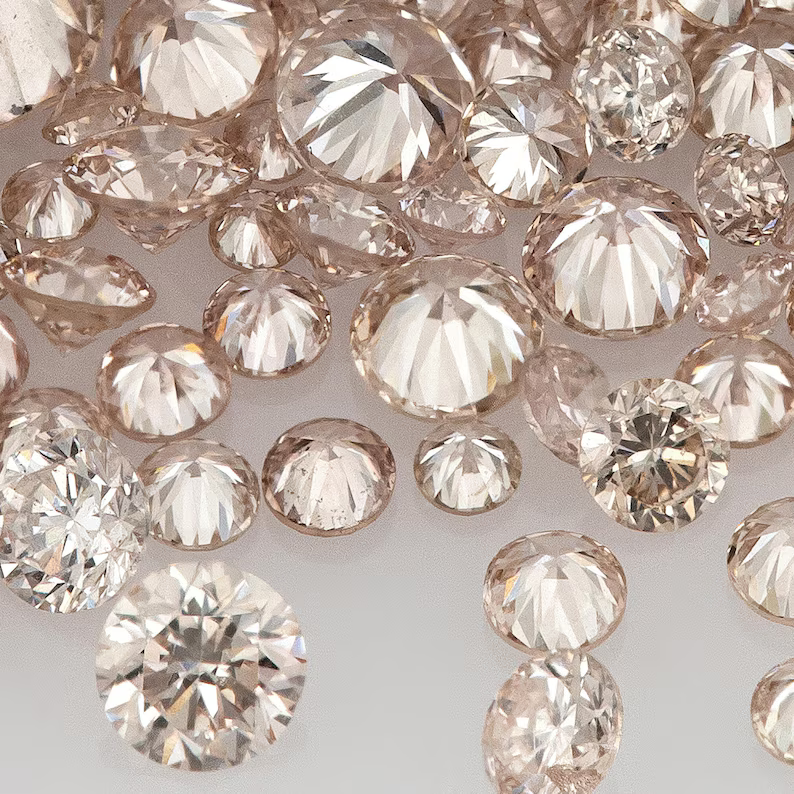 Fancy Rose Pink Argyle Diamonds | Natural Round Pink Diamonds | Australian Melee Accents | Loose Pink Diamond Stones