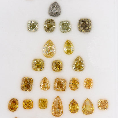 Multicolor Diamonds Untreated Natural Diamonds Fancy Intense Pink, Gray, Green, Yellow, orange Mix colors Parcel 5.31cts 37pcs mix shapes