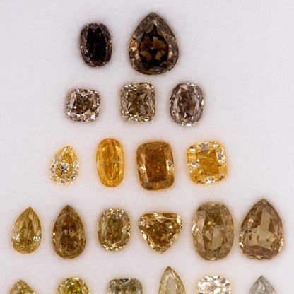 Multicolor Diamonds Untreated Natural Diamonds Fancy Intense Pink, Gray, Green, Yellow, orange Mix colors Parcel 5.55cts 49pcs mix shapes
