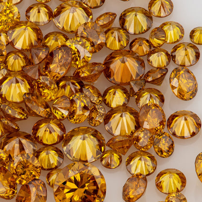 Cognac | Cognac Diamonds 0.25ct | Mix Scoop | Fancy Vivid Red Orange | Untreated Natural Diamonds | Round | Melee | Accents