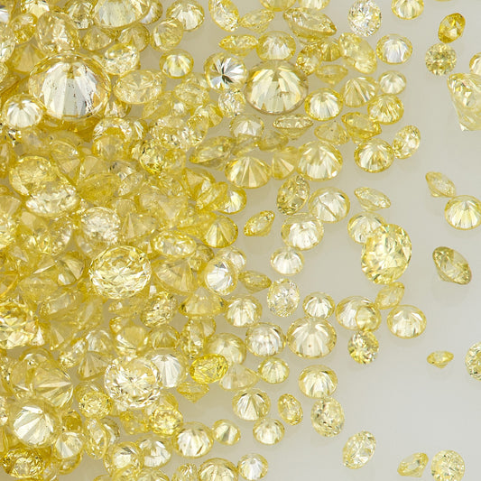 Fancy Yellow | Cape Diamonds 0.25ct | Mix Scoop | Fancy Yellow | Untreated Natural Diamonds | Round | Melee | Accents | Cape Color Diamonds