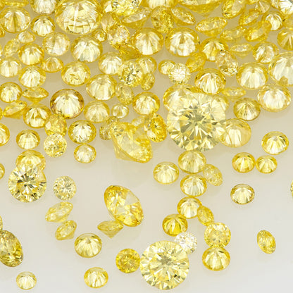 Fancy Intense Yellow | Dark Cape Diamonds 0.25ct | Mix Scoop | Fancy Yellow | Untreated Natural Diamonds | Round | Melee | Accents | Cape Color Diamonds