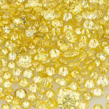 Fancy Intense Yellow | Dark Cape Diamonds 0.25ct | Mix Scoop | Fancy Yellow | Untreated Natural Diamonds | Round | Melee | Accents | Cape Color Diamonds