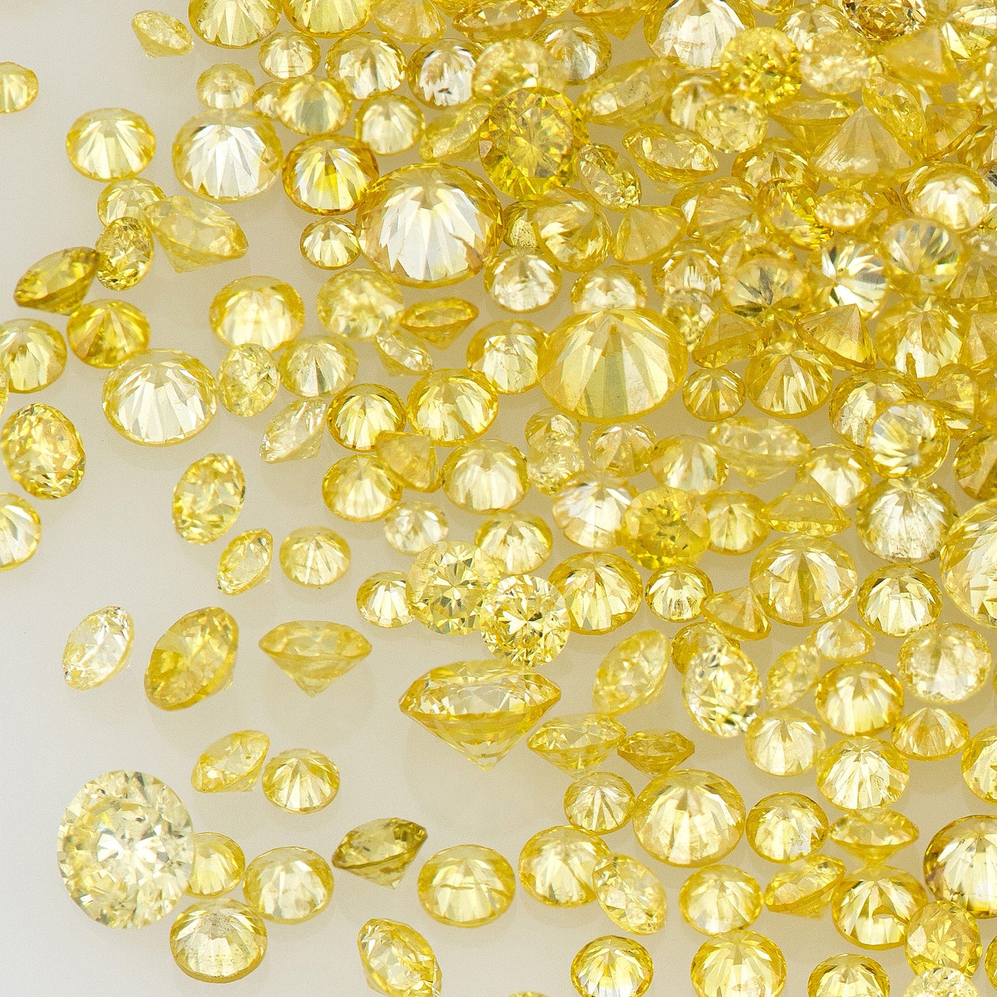 Fancy Intense Yellow | Dark Cape Diamonds 0.25ct | Mix Scoop | Fancy Yellow | Untreated Natural Diamonds | Round | Melee | Accents | Cape Color Diamonds