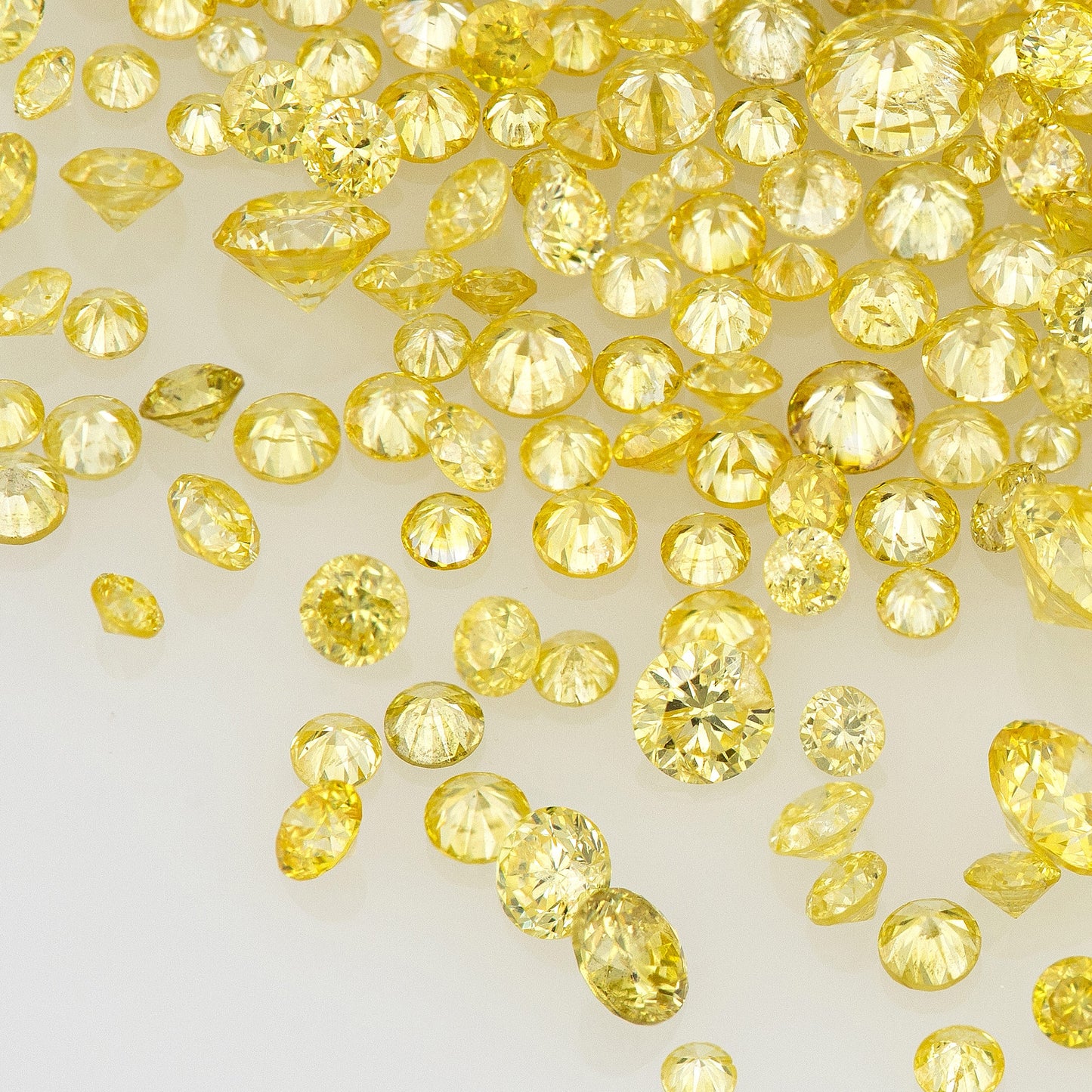 Fancy Intense Yellow | Dark Cape Diamonds 0.25ct | Mix Scoop | Fancy Yellow | Untreated Natural Diamonds | Round | Melee | Accents | Cape Color Diamonds