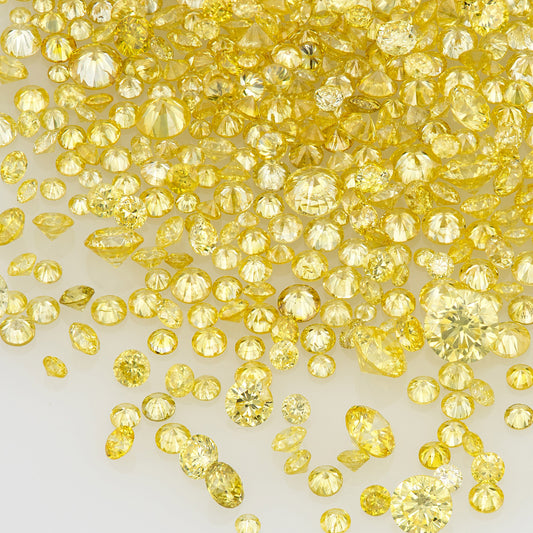 Fancy Intense Yellow | Dark Cape Diamonds 0.25ct | Mix Scoop | Fancy Yellow | Untreated Natural Diamonds | Round | Melee | Accents | Cape Color Diamonds
