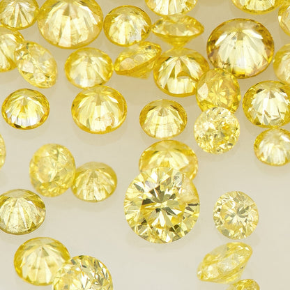 Fancy Intense Yellow | Dark Cape Diamonds 0.25ct | Mix Scoop | Fancy Yellow | Untreated Natural Diamonds | Round | Melee | Accents | Cape Color Diamonds