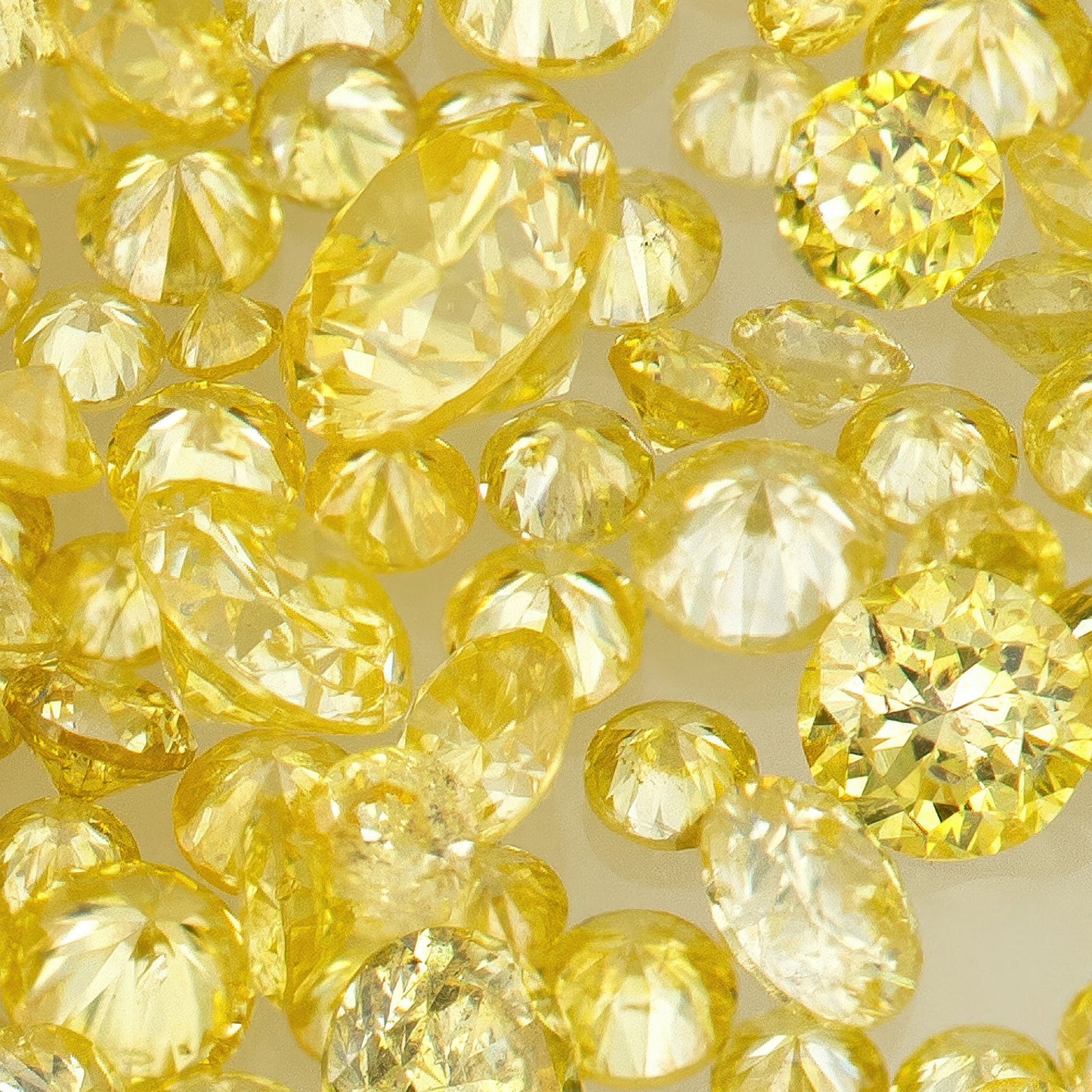 Fancy Intense Yellow | Dark Cape Diamonds 0.25ct | Mix Scoop | Fancy Yellow | Untreated Natural Diamonds | Round | Melee | Accents | Cape Color Diamonds