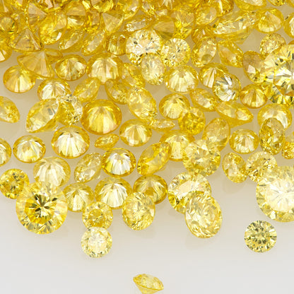Fancy Vivid Yellow Dark Cape Diamonds 0.25ct Mix Scoop | Fancy Yellow Untreated Natural Diamonds | Round | Melee | Accents | Cape Color Diamonds
