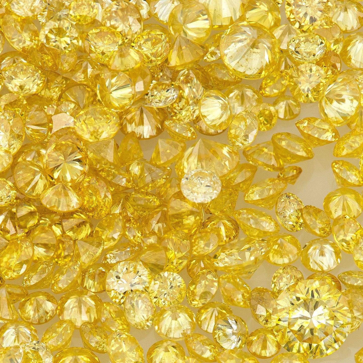 Fancy Vivid Yellow Dark Cape Diamonds 0.25ct Mix Scoop | Fancy Yellow Untreated Natural Diamonds | Round | Melee | Accents | Cape Color Diamonds