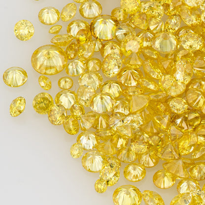 Fancy Vivid Yellow Dark Cape Diamonds 0.25ct Mix Scoop | Fancy Yellow Untreated Natural Diamonds | Round | Melee | Accents | Cape Color Diamonds
