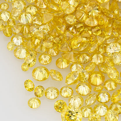 Fancy Vivid Yellow Dark Cape Diamonds 0.25ct Mix Scoop | Fancy Yellow Untreated Natural Diamonds | Round | Melee | Accents | Cape Color Diamonds