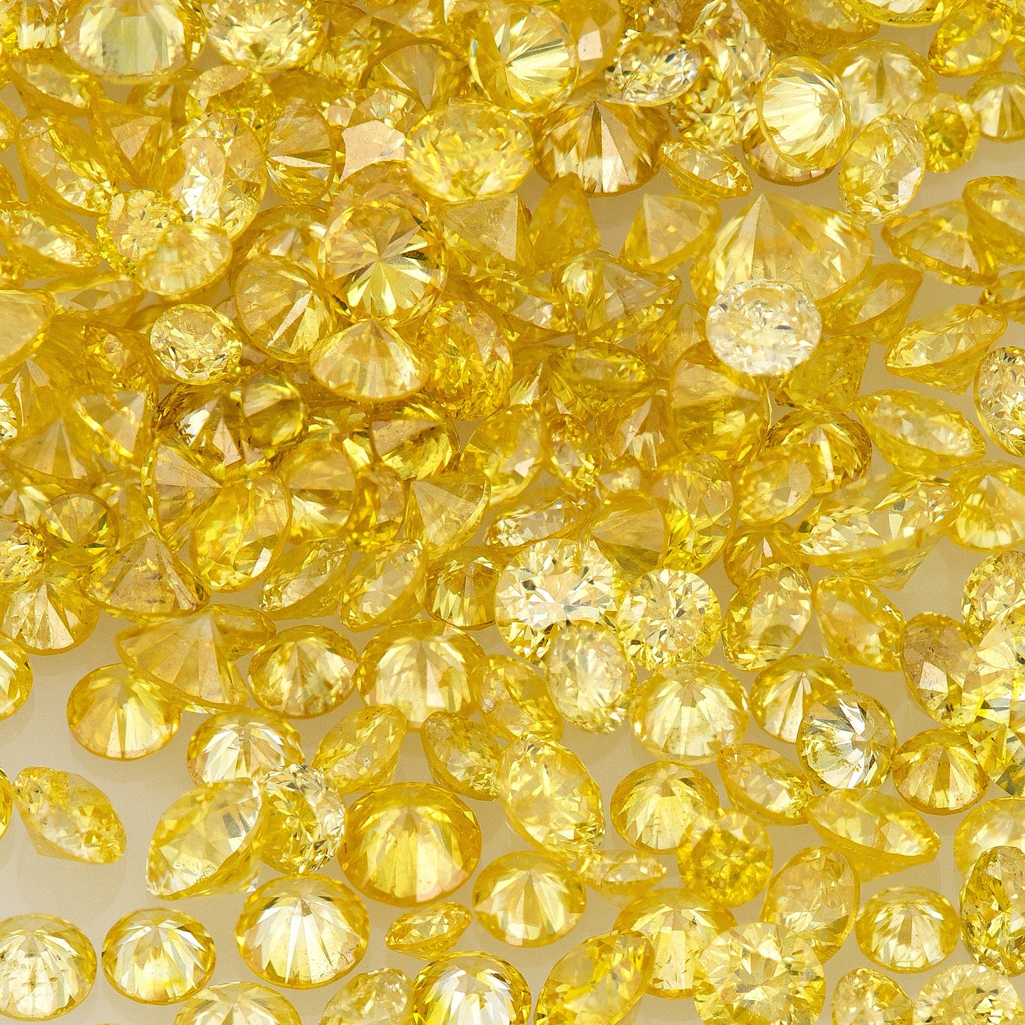 Fancy Vivid Yellow Dark Cape Diamonds 0.25ct Mix Scoop | Fancy Yellow Untreated Natural Diamonds | Round | Melee | Accents | Cape Color Diamonds