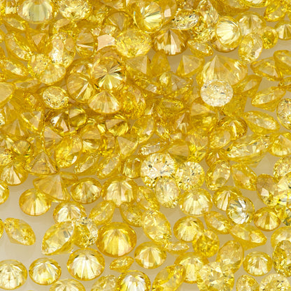 Fancy Vivid Yellow Dark Cape Diamonds 0.25ct Mix Scoop | Fancy Yellow Untreated Natural Diamonds | Round | Melee | Accents | Cape Color Diamonds