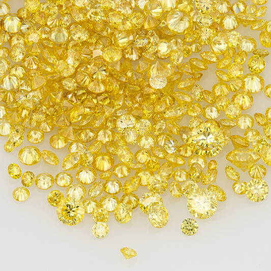 Fancy Vivid Yellow Dark Cape Diamonds 0.25ct Mix Scoop | Fancy Yellow Untreated Natural Diamonds | Round | Melee | Accents | Cape Color Diamonds