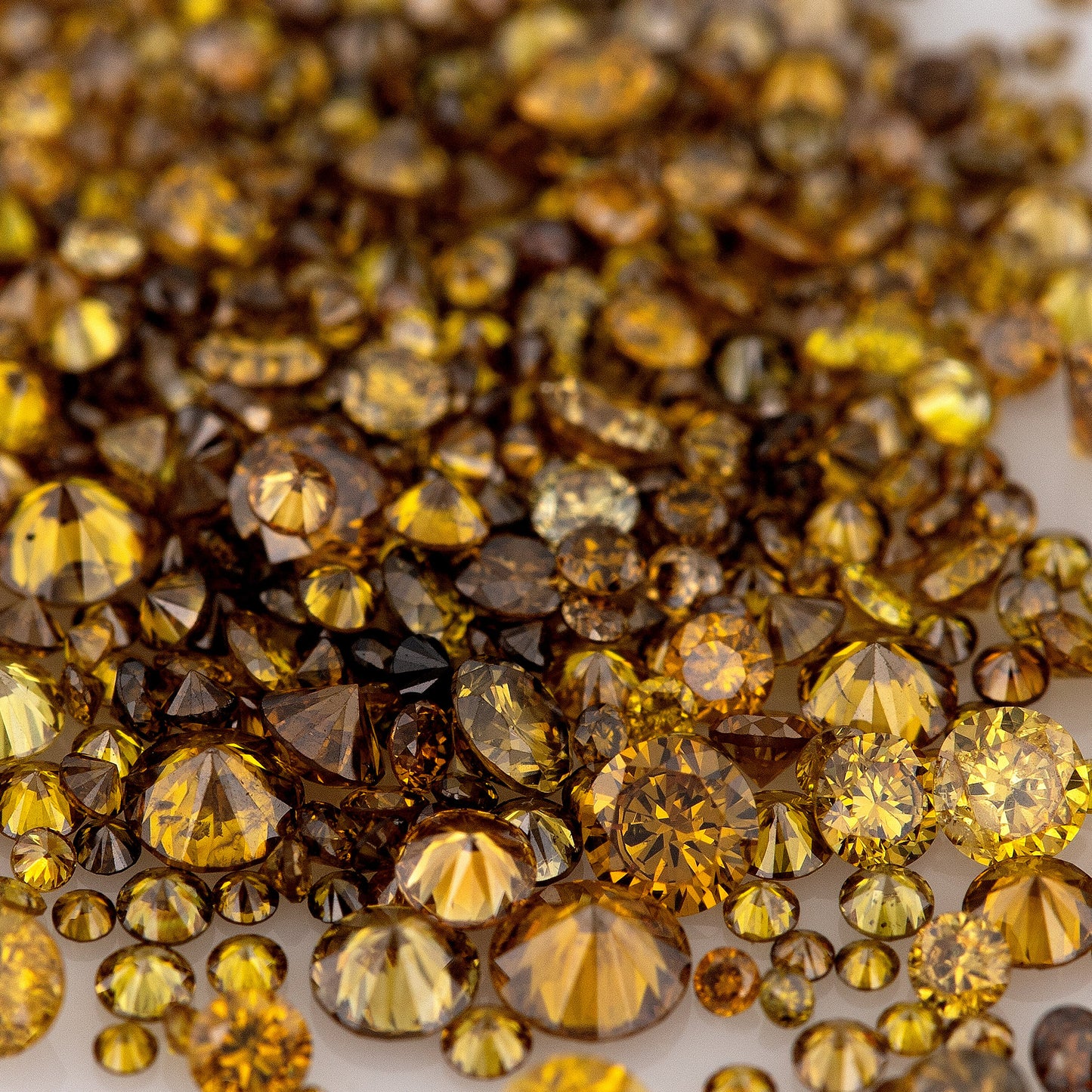 Fancy Vivid Brownish Orangish Yellow Brown Orange Diamonds 0.25ct Mix Scoop | Fancy Yellow Untreated Natural Diamonds | Round | Melee | Accents | Burnt Color Diamonds