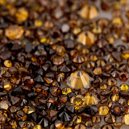 Fancy Vivid Reddish Orangish Yellow Brown Orange Diamonds 0.25ct Mix Scoop | Fancy Yellow Untreated Natural Diamonds | Round | Melee | Accents | Burnt Color Diamonds