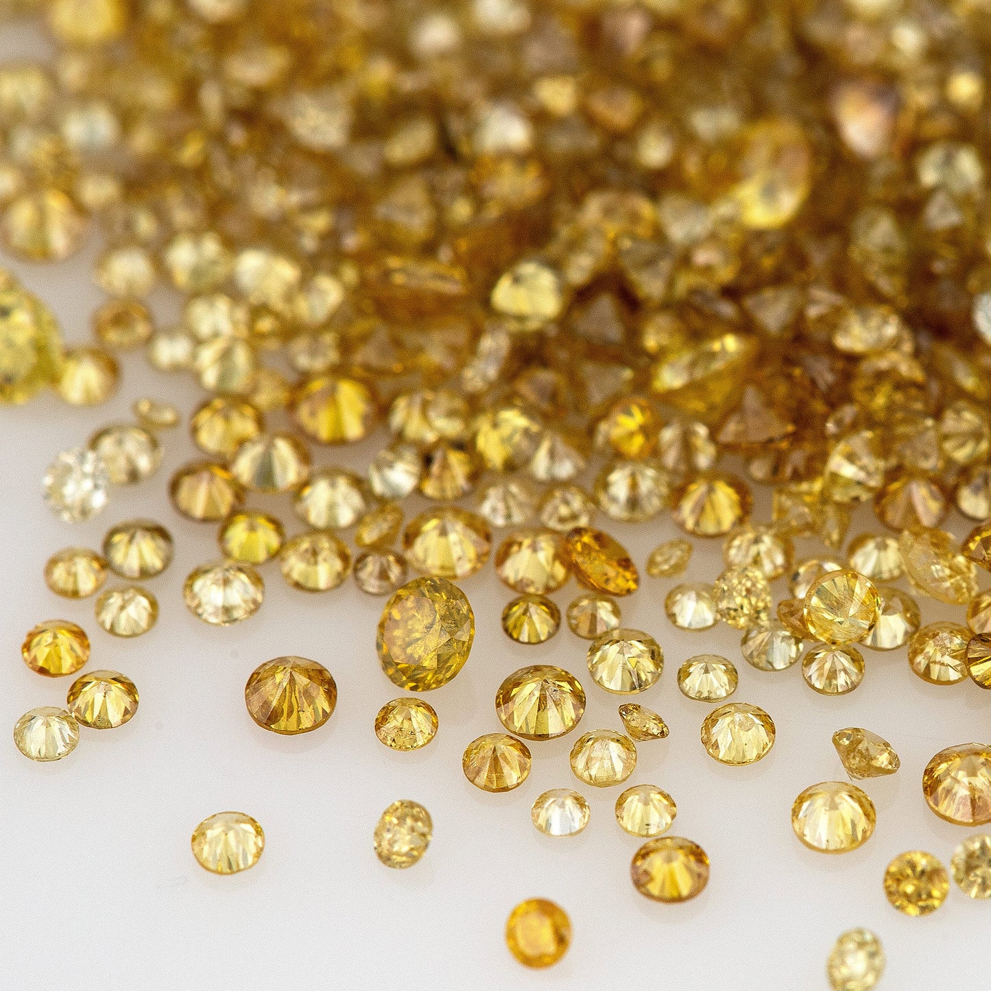 Fancy Intense Orangish Brownish Yellow Coffee Diamonds 0.25ct Mix Scoop | Fancy Brownish Yellow Untreated Natural Diamonds | Round | Melee | Accents | Coffee Color Diamonds