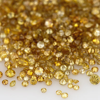 Fancy Intense Orangish Brownish Yellow Coffee Diamonds 0.25ct Mix Scoop | Fancy Brownish Yellow Untreated Natural Diamonds | Round | Melee | Accents | Coffee Color Diamonds