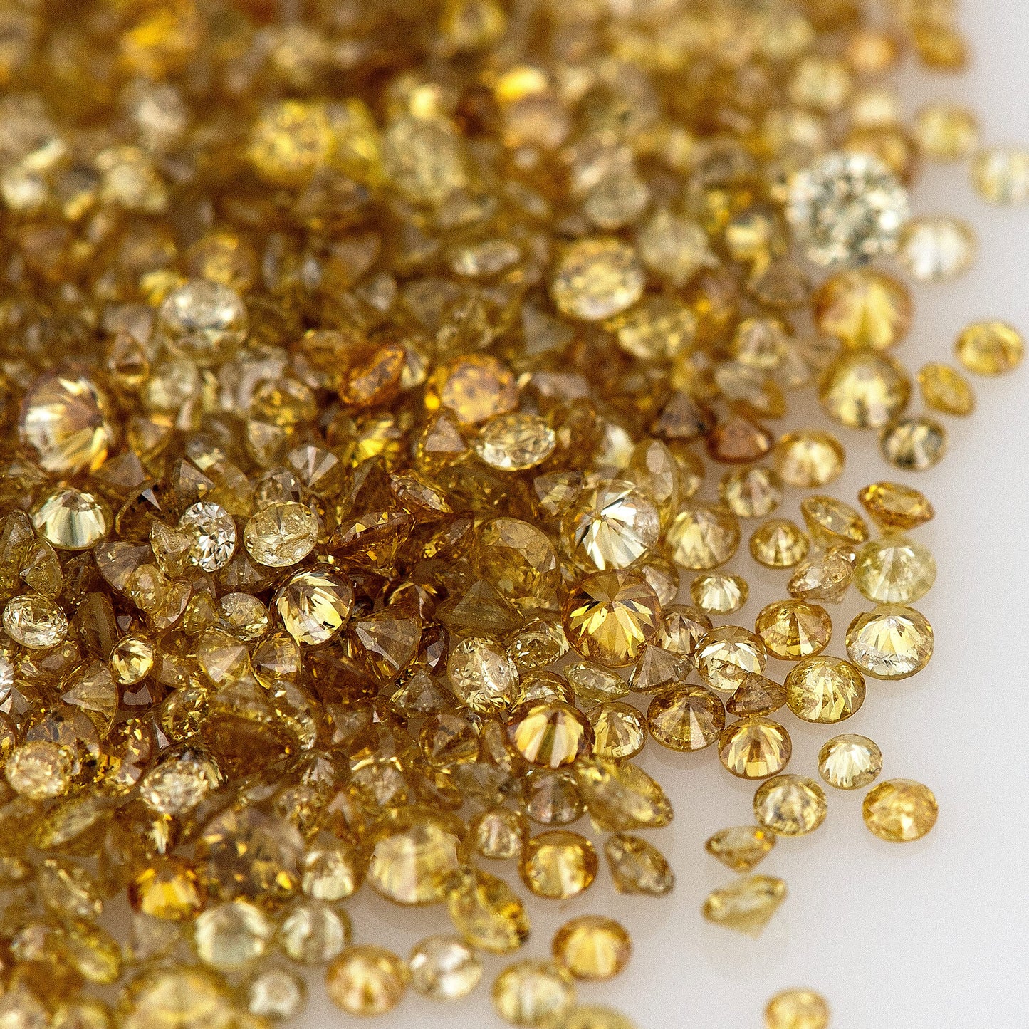 Fancy Intense Orangish Brownish Yellow Coffee Diamonds 0.25ct Mix Scoop | Fancy Brownish Yellow Untreated Natural Diamonds | Round | Melee | Accents | Coffee Color Diamonds