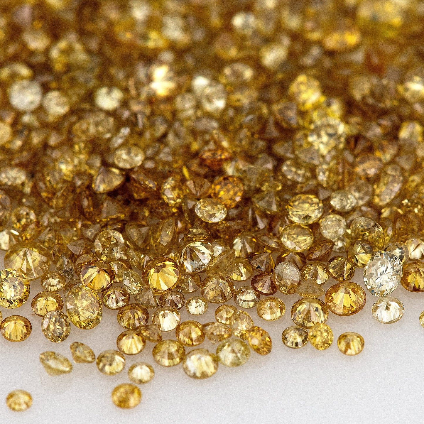 Fancy Intense Orangish Brownish Yellow Coffee Diamonds 0.25ct Mix Scoop | Fancy Brownish Yellow Untreated Natural Diamonds | Round | Melee | Accents | Coffee Color Diamonds