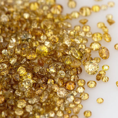 Fancy Intense Orangish Brownish Yellow Coffee Diamonds 0.25ct Mix Scoop | Fancy Brownish Yellow Untreated Natural Diamonds | Round | Melee | Accents | Coffee Color Diamonds