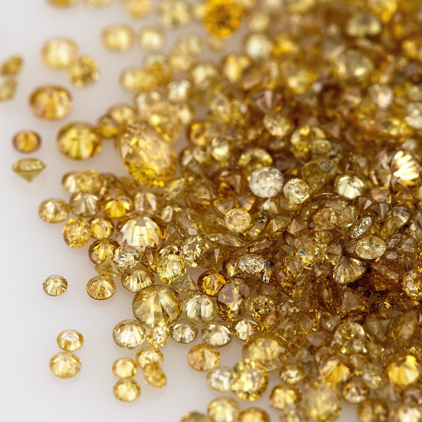 Fancy Intense Orangish Brownish Yellow Coffee Diamonds 0.25ct Mix Scoop | Fancy Brownish Yellow Untreated Natural Diamonds | Round | Melee | Accents | Coffee Color Diamonds