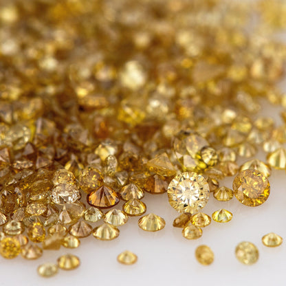 Fancy Intense Orangish Brownish Yellow Coffee Diamonds 0.25ct Mix Scoop | Fancy Brownish Yellow Untreated Natural Diamonds | Round | Melee | Accents | Coffee Color Diamonds