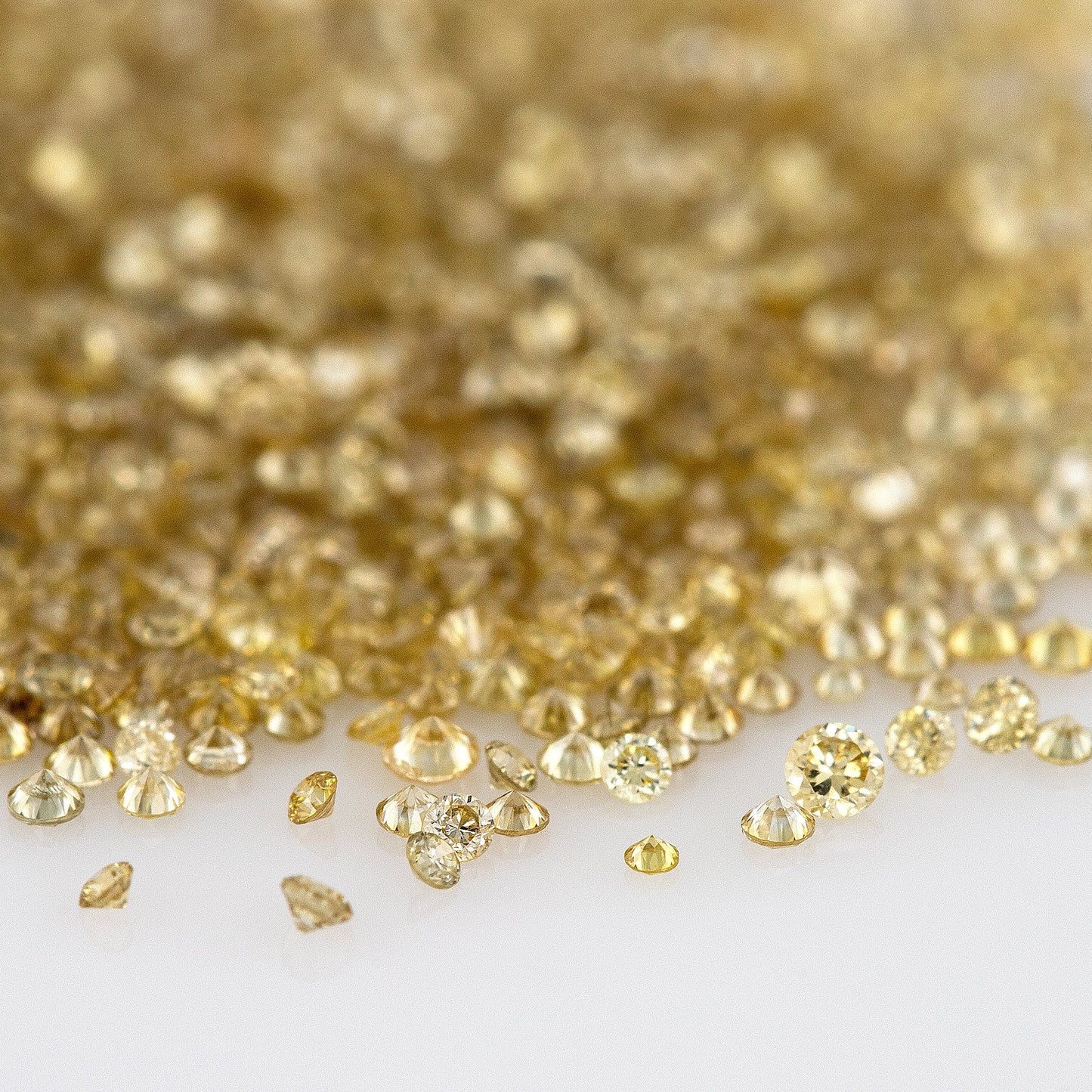 Fancy Intense Greenish Brownish Yellow Coffee Diamonds 0.25ct Mix Scoop | Fancy Light Brownish Yellow Untreated Natural Diamonds | Round | Melee | Accents | Coffee Color