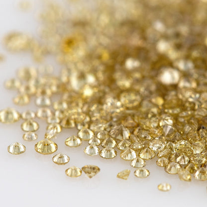 Fancy Intense Greenish Brownish Yellow Coffee Diamonds 0.25ct Mix Scoop | Fancy Light Brownish Yellow Untreated Natural Diamonds | Round | Melee | Accents | Coffee Color