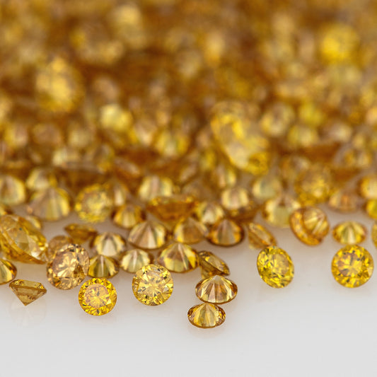 Fancy Vivid Orangy Golden Yellow Golden Coffee Diamonds 0.25ct Mix Scoop | Fancy Vivid Brownish Yellow Untreated Natural Diamonds | Round | Melee | Accents | Coffee