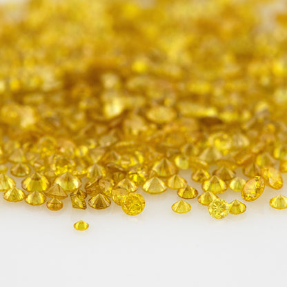 Fancy Vivid Greenish Orangish Yellow Canary Diamonds 0.25ct Mix Scoop | Fancy Vivid Orangish Yellow Untreated Natural Diamonds | Round | Melee | Accents | Canary Yellow