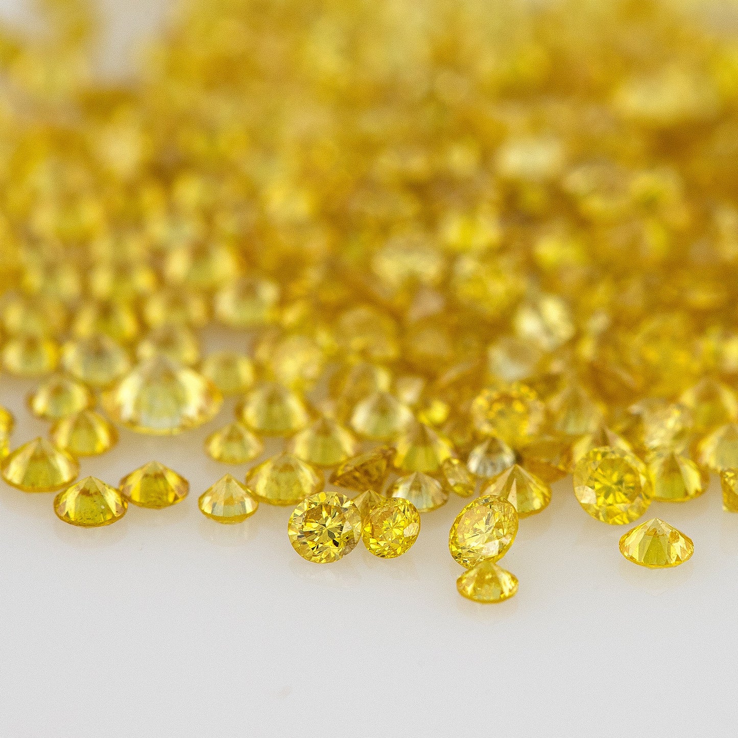 Fancy Orangish Canary Yellow AA Canary Diamonds 0.25ct Mix Scoop | Fancy Vivid Yellow Untreated Natural Diamonds | Round | Melee | Accents | Canary Yellow