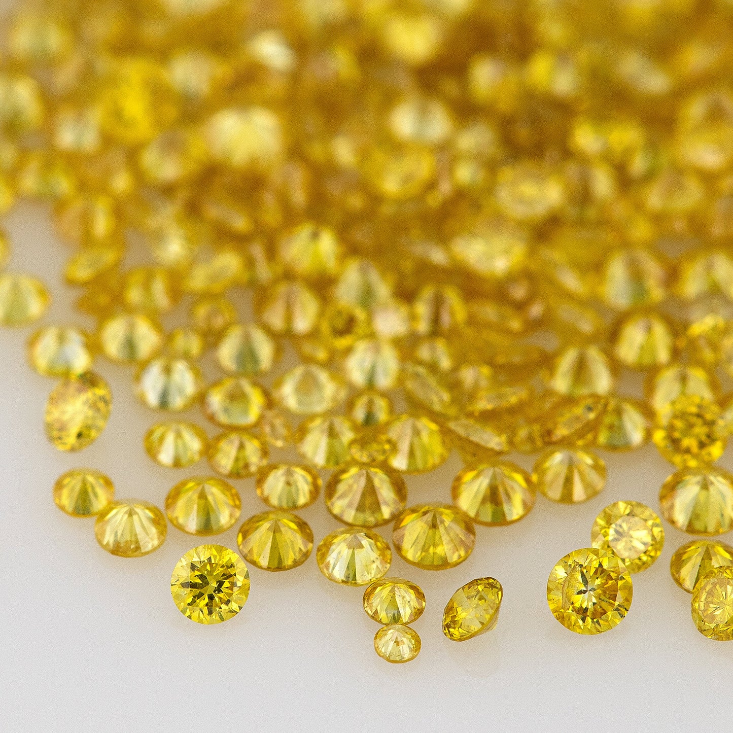Fancy Orangish Canary Yellow AA Canary Diamonds 0.25ct Mix Scoop | Fancy Vivid Yellow Untreated Natural Diamonds | Round | Melee | Accents | Canary Yellow