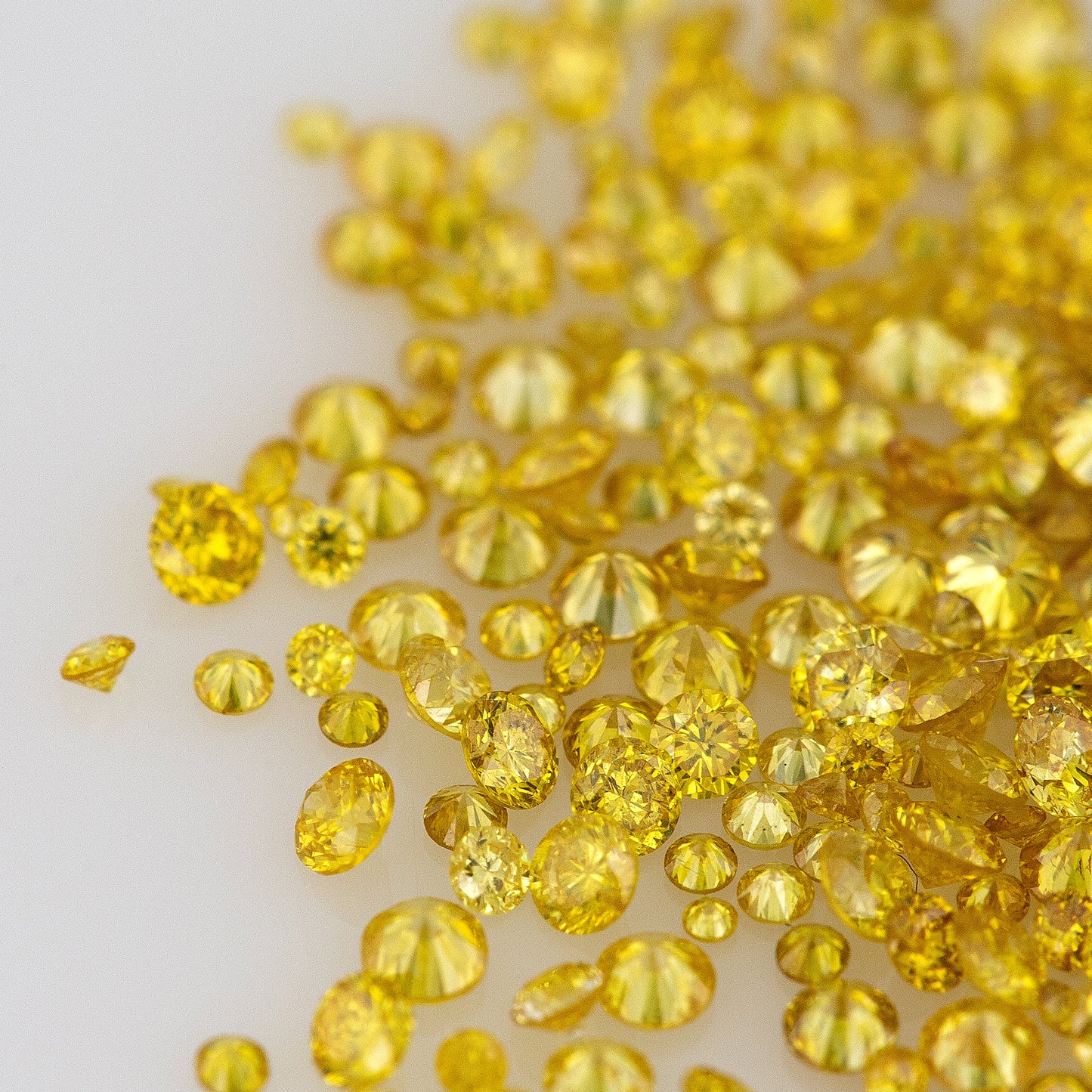 Fancy Orangish Canary Yellow AAA | Fancy Intense Yellow | Dark Cape Diamonds 0.25ct | Mix Scoop | Fancy Yellow | Untreated Natural Diamonds | Round | Melee | Accents | Cape Color Diamonds