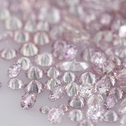 Purple Pink Diamonds 0.25ct 0.8mm to 2.5mm mix scoop Fancy Intense Purple Pink Untreated Natural Diamonds Round|Melee|accents|Pink Diamonds