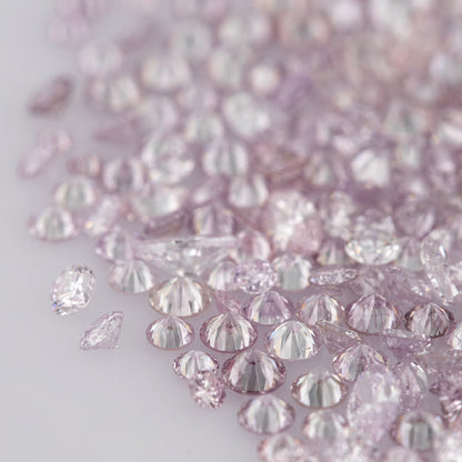 Purple Pink Diamonds 0.25ct 0.8mm to 2.5mm mix scoop Fancy Intense Purple Pink Untreated Natural Diamonds Round|Melee|accents|Pink Diamonds