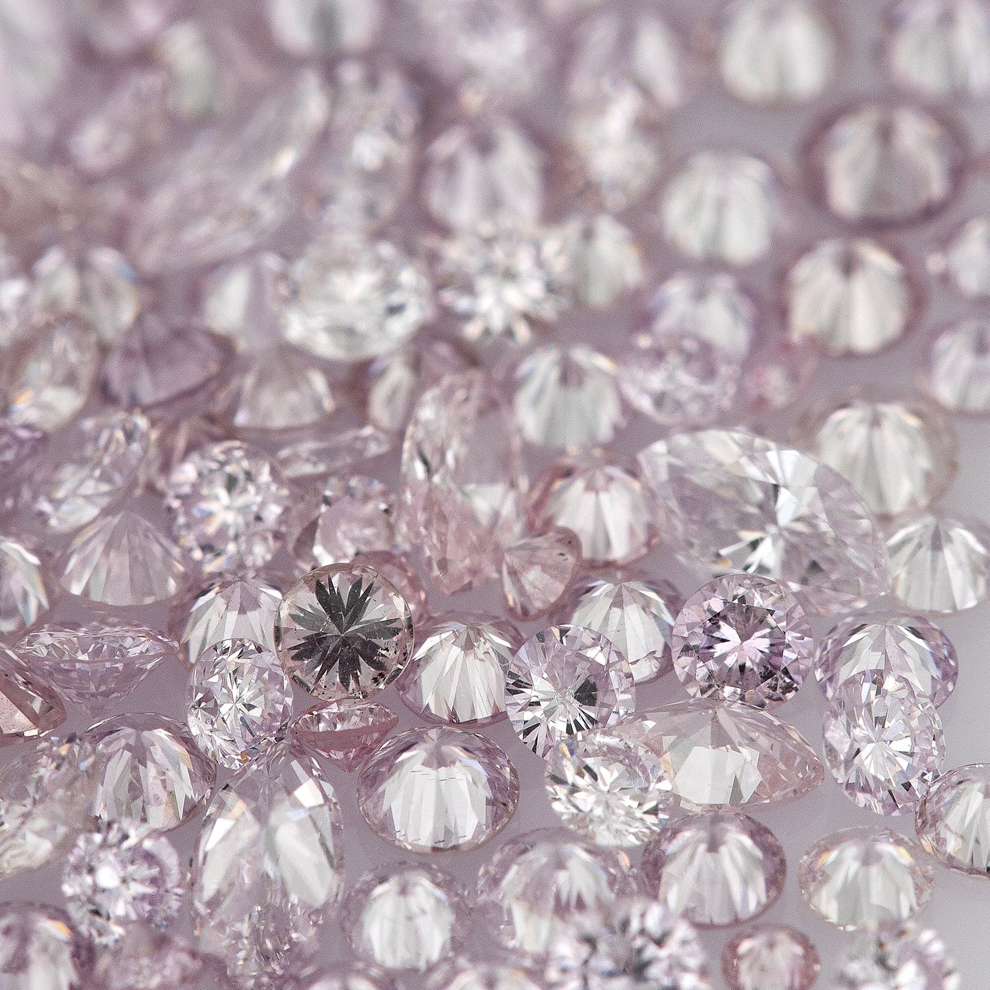 Purple Pink Diamonds 0.25ct 0.8mm to 2.5mm mix scoop Fancy Intense Purple Pink Untreated Natural Diamonds Round|Melee|accents|Pink Diamonds