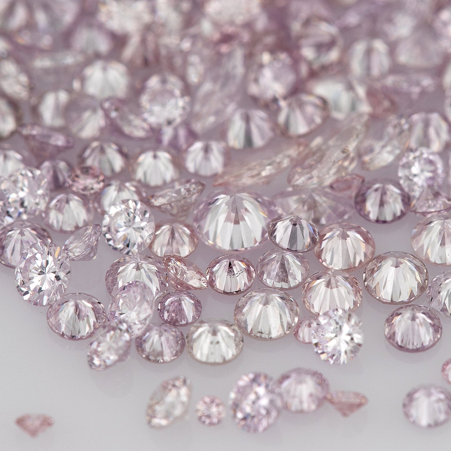 Purple Pink Diamonds 0.25ct 0.8mm to 2.5mm mix scoop Fancy Intense Purple Pink Untreated Natural Diamonds Round|Melee|accents|Pink Diamonds