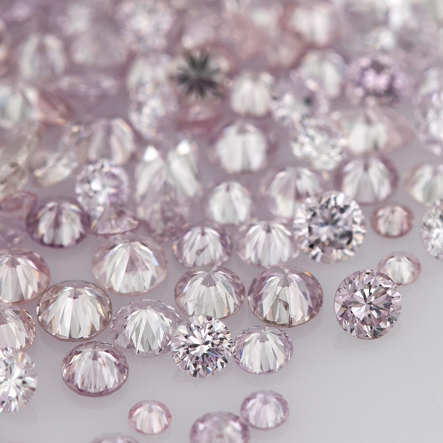 Purple Pink Diamonds 0.25ct 0.8mm to 2.5mm mix scoop Fancy Intense Purple Pink Untreated Natural Diamonds Round|Melee|accents|Pink Diamonds