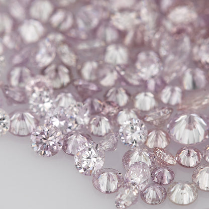 Purple Pink Diamonds 0.25ct 0.8mm to 2.5mm mix scoop Fancy Intense Purple Pink Untreated Natural Diamonds Round|Melee|accents|Pink Diamonds