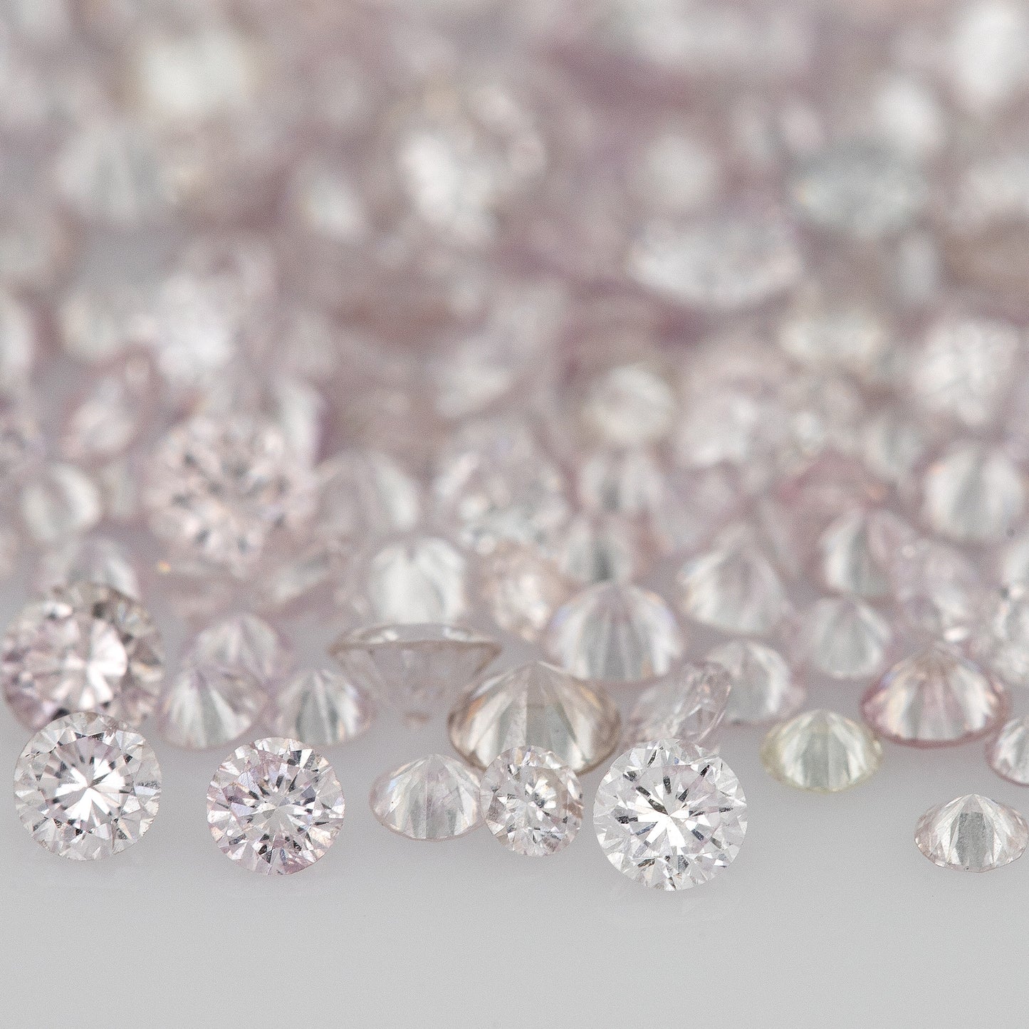 Light Pink Diamonds 0.25ct 1.3mm to 2.5mm mix scoop Fancy Light Purple Pink Untreated Natural Diamonds Round|Melee|accents|Pink Diamonds