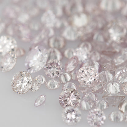 Light Pink Diamonds 0.25ct 1.3mm to 2.5mm mix scoop Fancy Light Purple Pink Untreated Natural Diamonds Round|Melee|accents|Pink Diamonds
